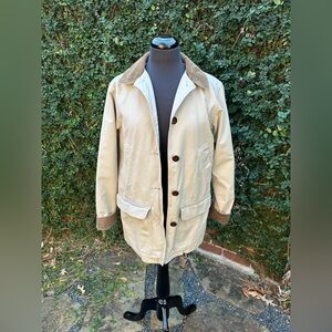 Women's Off White Jacket with Brown Accents